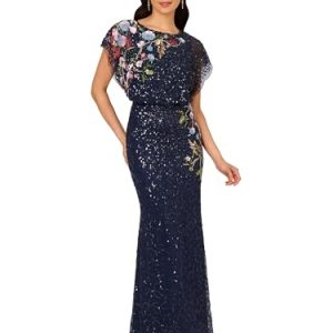 Women's Beaded Mermaid Long Dress