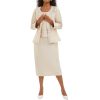 Women's 3 Piece Church Suits for Formal Occasions with Handmade Diamond Hot Stamping Dress Church Set