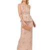Women's Beaded Peplum Long Dress