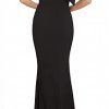 Women's Georgina One Shoulder Bow Detail Trumpet Gown Long Dress