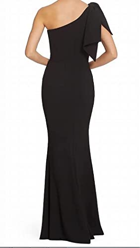 Women's Georgina One Shoulder Bow Detail Trumpet Gown Long Dress