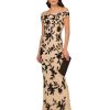 Women's Beaded Mesh Long Dress