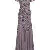 Women's Bead Long Dress with Godets