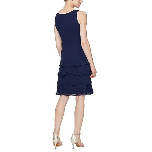 Women's Mother of The Bride Jacket Dress with Sequined Cut Out Shoulder