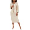 Women's 3 Piece Church Suits for Formal Occasions with Handmade Diamond Hot Stamping Dress Church Set