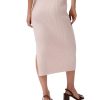 Women's Cotton Rib Midi Skirt