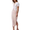 Women's Cotton Rib Midi Skirt