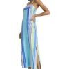 Women's Square Neck Spaghetti Strap Maxi Summer Wedding Guest Party Special Occasion A-line Long Dress
