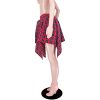 Women's Plaid Skirts High Waisted Knot Front Asymmetrical Hem Mini Skater Skirt