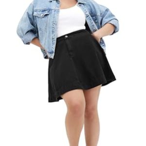 Women's Plus Size Skirt - Flare Denim
