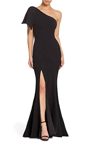 Women's Georgina One Shoulder Bow Detail Trumpet Gown Long Dress