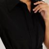 Women Casual Button Down Shirt Dress Short Wing Sleeve Buiness Midi Shirt Dress with Belt Elegant Dress