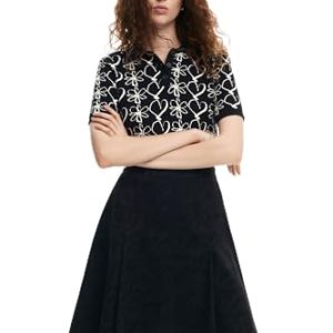 Women's Woman Woven Skirt Knee