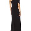 Women's Georgina One Shoulder Bow Detail Trumpet Gown Long Dress