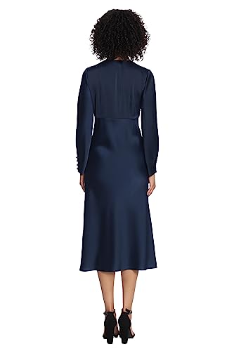 Women's Twist V-Neck Bias Skirt Midi