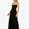 Women's Mesh Strapless Long Dress