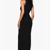 Women's Long Stretchy Sleeveless V-Neck Ruched Wrap Dress