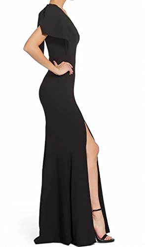 Women's Georgina One Shoulder Bow Detail Trumpet Gown Long Dress
