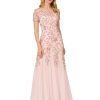 Women's Beaded Gown with Godets