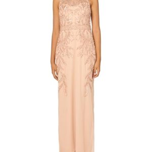 Women's Beaded Column Long Dress