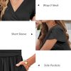 Maternity Maxi Dress Wrap V Neck Baby Shower Pregnancy Dresses for Photoshoot