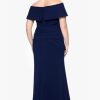 Women's Long Off The Shoulder Scuba Crepe Dress