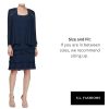 Women's Mother of The Bride Jacket Dress with Sequined Cut Out Shoulder