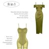 Shapewear Dress Womens Multi Way Wear Dresses Off The Shoulder Maxi Dress Bodycon Long Cocktail Dresses