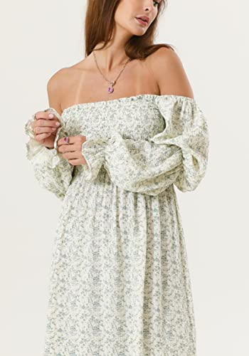 Women??s Baby Shower Dress, Nursing Cotton Yuki Dress, Muslin Maternity Gown for Photoshoot
