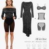 Sparkly Dresses for Women Long Sleeve Off The Shoulder Cocktail Dresses Bodycon Shapewear Mermaid Dress