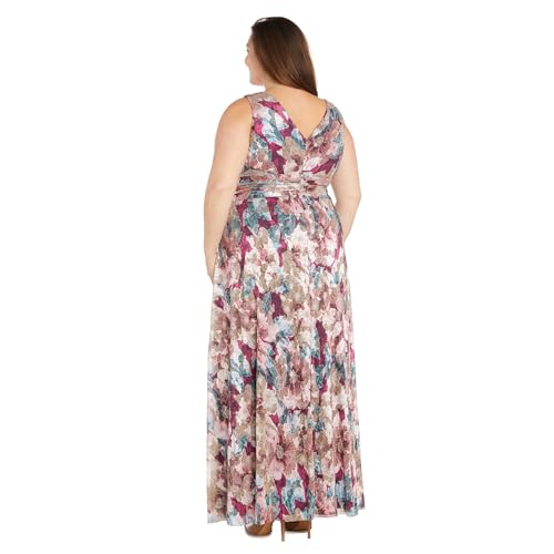 Women's Metallic Floral Formal Dress