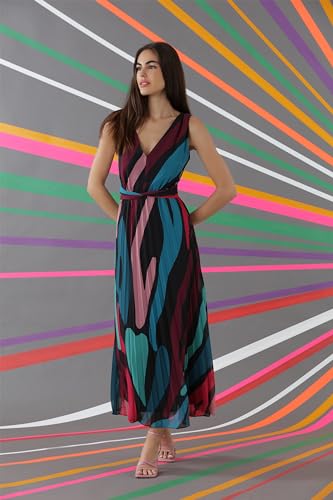 Women's Sleeveless Pleated Skirt Maxi Dress