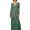 Women's Sleeve Bead Long Dress