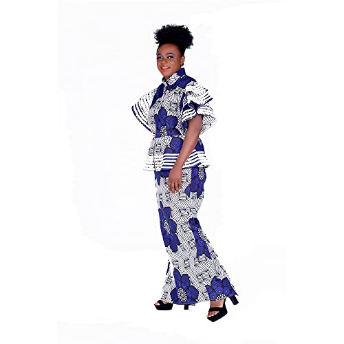 Women African Dresses Clothing Dashiki Bazin Riche Dress Women Skirt Set Print Ankara Zipper Top