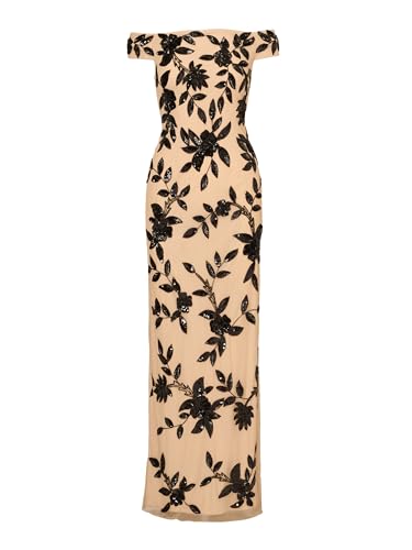 Women's Beaded Mesh Long Dress