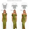 Shapewear Dress Womens Multi Way Wear Dresses Off The Shoulder Maxi Dress Bodycon Long Cocktail Dresses