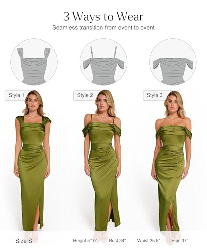 Shapewear Dress Womens Multi Way Wear Dresses Off The Shoulder Maxi Dress Bodycon Long Cocktail Dresses