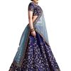indian ready to wear silk flared bridal lehenga choli for women with stitched blouse and dupatta (8079-U)