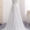 Wedding Dresses for Bride 2023 Sleeveless Lace Petite/Plus Size Bridal Gowns for Civil Wedding for Beach Wedding