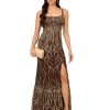 Women's Sleeveless Bead Long Dress