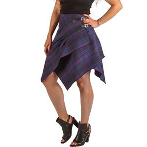 Tartan Skirt, Women's Plaid Skirt with Pockets, Ladies' Scottish Skirts