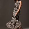 Women's Smocked Waist Boho Flattering Ruffle Maxi