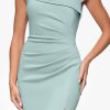 Women's Long Asymmetrical Neckline Scuba Dress