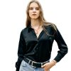 Silk Blouses for Women Elegant Tops Summer Spring Shirts Mulberry Silk Button Down Shirt