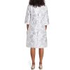 Women's Two Piece Dress Church Suits Mother Gift Special Occasion Wedding Party Jacquard Embroidery Long Jacket Church Set