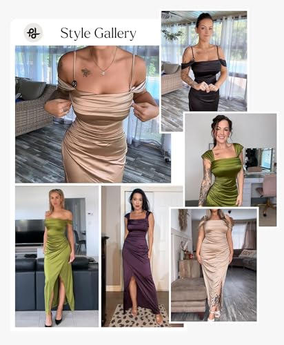 Shapewear Dress Womens Multi Way Wear Dresses Off The Shoulder Maxi Dress Bodycon Long Cocktail Dresses