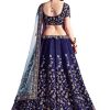 indian ready to wear silk flared bridal lehenga choli for women with stitched blouse and dupatta (8079-U)