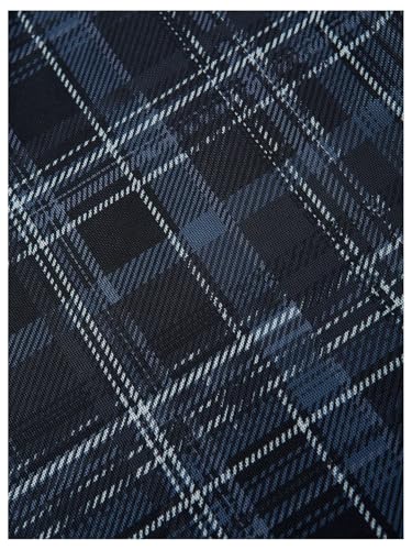 Women's Vintage Plaid Print Layered Fishtail Skirt High Waist Long Skirts