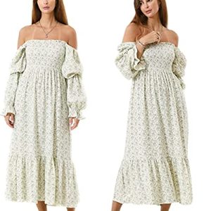 Women??s Baby Shower Dress, Nursing Cotton Yuki Dress, Muslin Maternity Gown for Photoshoot