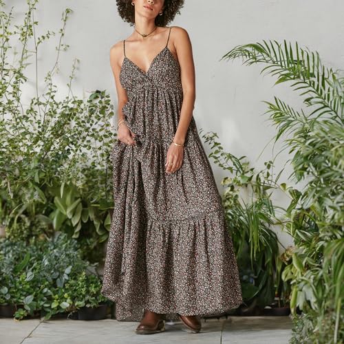 Women's Paisley Tiered Maxi Dress